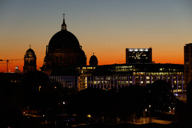 istock Berlin city skyline at night 1435948861