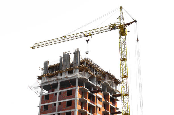istock Tower crane and new building 1435951384