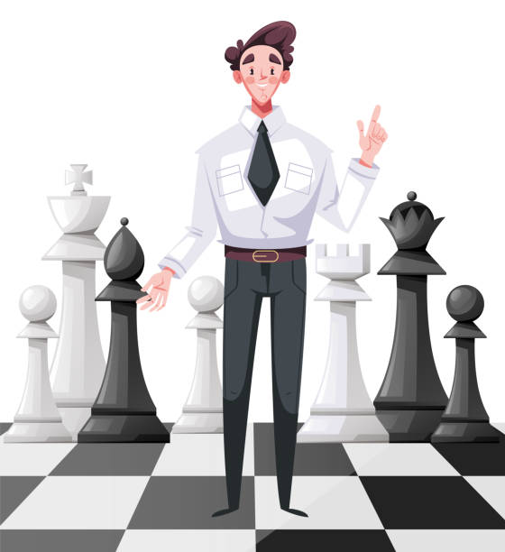 Premium Vector  Chess game playboard strategy analysis abstract concept  graphic design illustration element