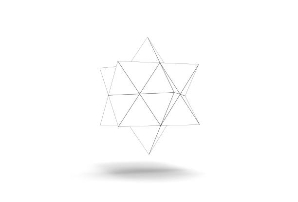 3D rendering of STELLATED RHOMBIC DODECAHEDRON isolated