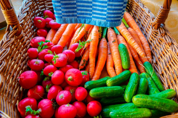 istock Still life of a basket with vegetables 1435963261