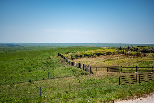 Feed Yard Scenic Overlook outside of Dodge City, Kansas. High quality photo