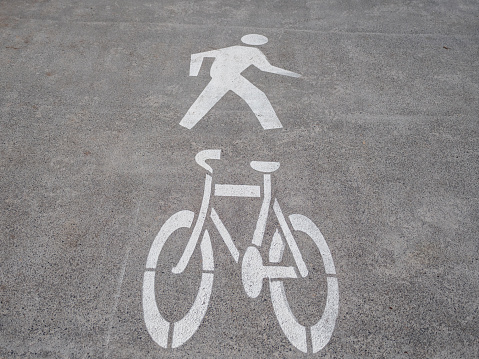 Road Sings: road sign indicating the end of a path reserved for pedestrians and cycles
