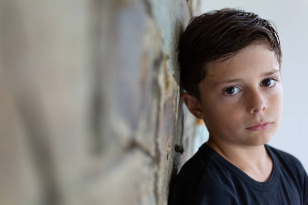 10 years-old argentinean boy's portrait stock photo