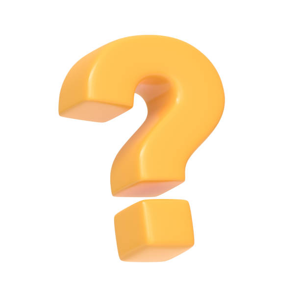 gelbes fragezeichen isoliert auf weißem hintergrund - fragezeichen stock-fotos und bilder