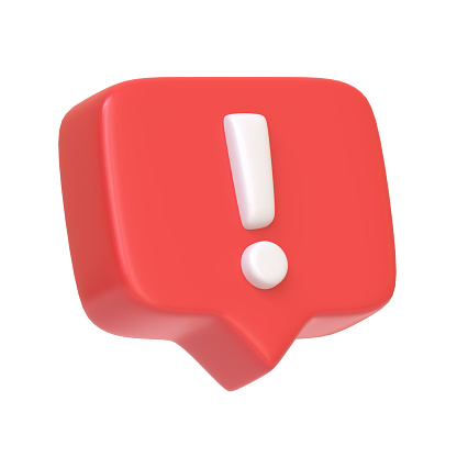 Campana roja de atención de peligro o alerta roja de notificaciones de emergencia aislada sobre fondo blanco photo