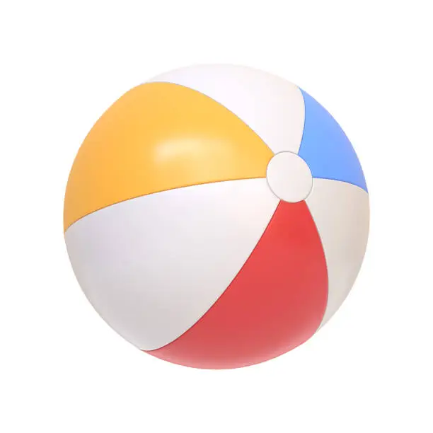 Photo of Beach ball isolated on white background