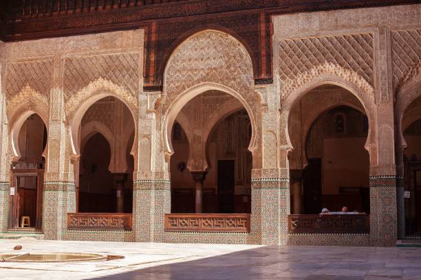 istock View of the mosque wall details in Morocco 1435984219