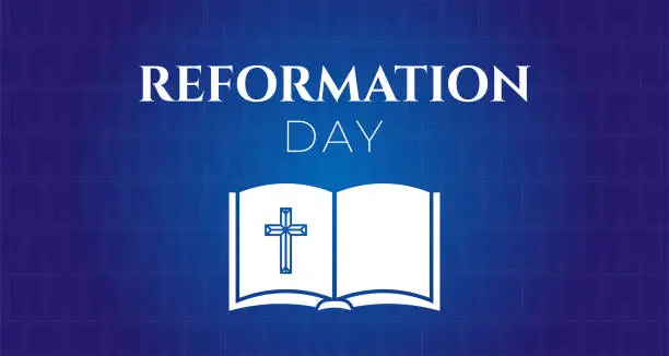 Vector illustration of World Reformation Day Background Illustration Banner with Bible