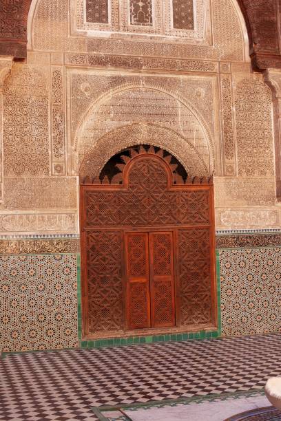 istock View of the mosque wall details in Morocco 1435986054