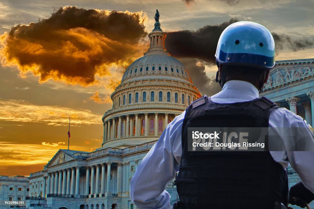 January 6th Insurrection - Police Police Force Stock Photo
