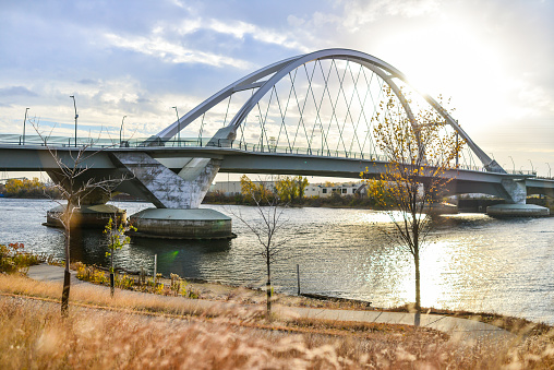 Fall Colors in Minneapolis Minnesota Along Riverfront