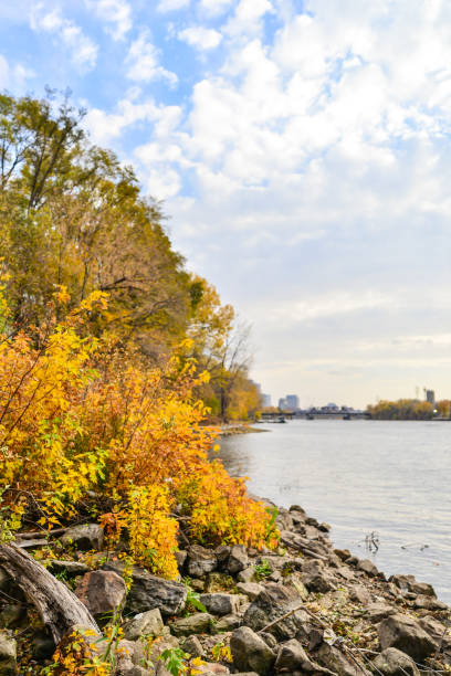 istock Fall Colors in Minneapolis Minnesota Along Riverfront 1435987448