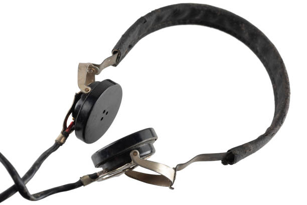 istock Old retro vintage headphones 1435989087