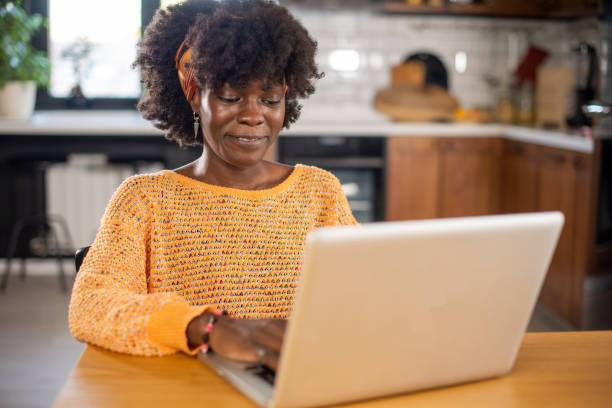 istock Woman working from home 1435994925