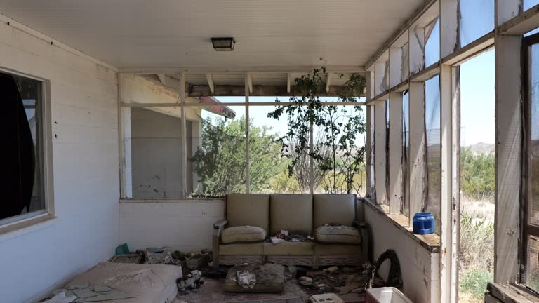 Abandoned house in the desert