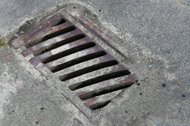 istock Old Metal Storm Drain Cover 1435999905