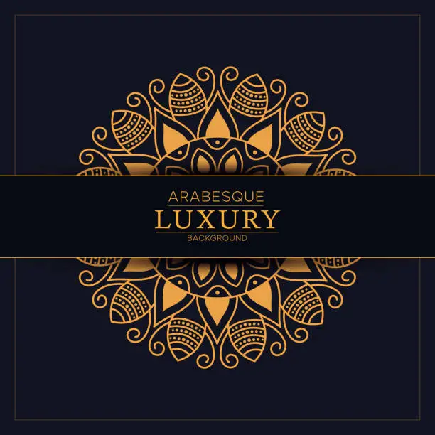 Vector illustration of Luxury mandala arabesque ornamental background