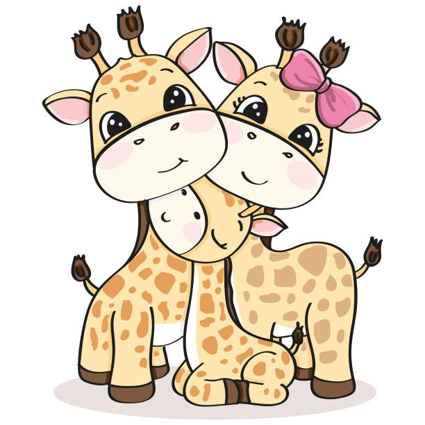 Giraffe Family Illustrations, Royalty-Free Vector Graphics & Clip Art ...
