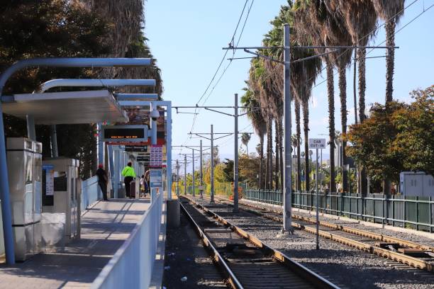 Los Angeles Metro E Line (Expo) Expo/Crenshaw Station stock photo