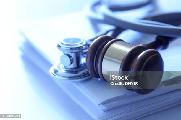 Gavel And Stethoscope Stock Photo - Download Image Now - Healthcare And Medicine, Legislation, Legal System
