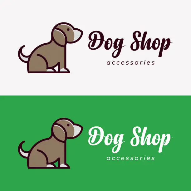 Vector illustration of Set Character Cartoon Dog Funny Adorable Toy Doll Accessory Pet Store Business Design Vector