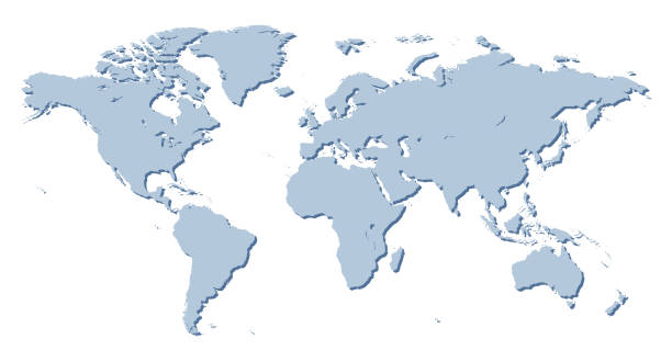World Map vector art illustration