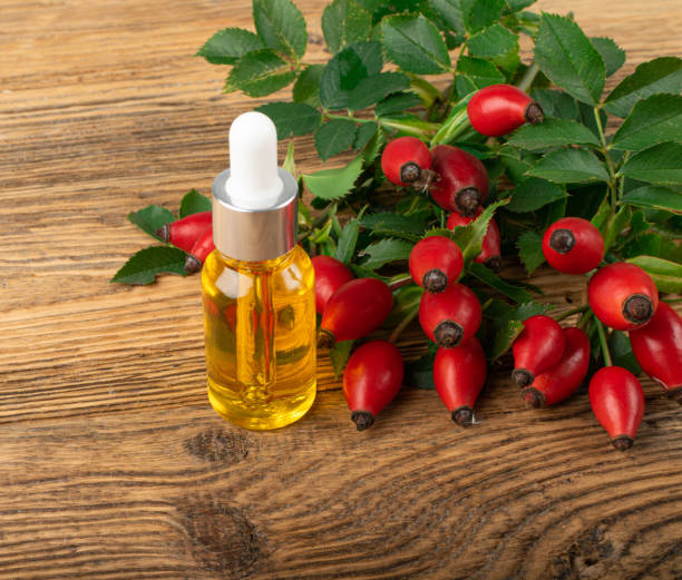 istock Wild Rose Oil, Rose Hip Extract, Rosehip Essential Oil 1436030901