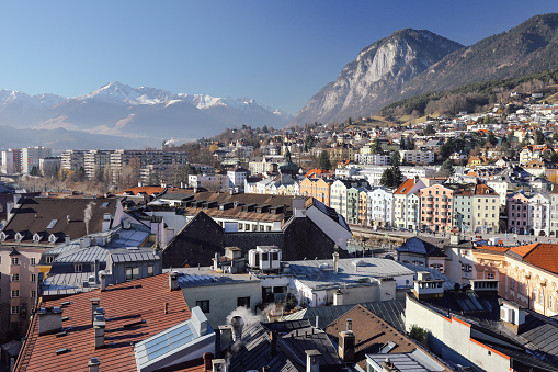 View of Chur from Above in Sommer