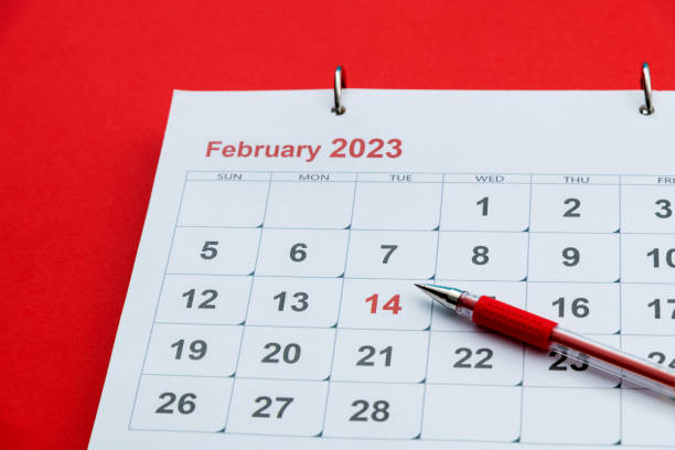 istock Mark on the calendar at February 14 1436035474
