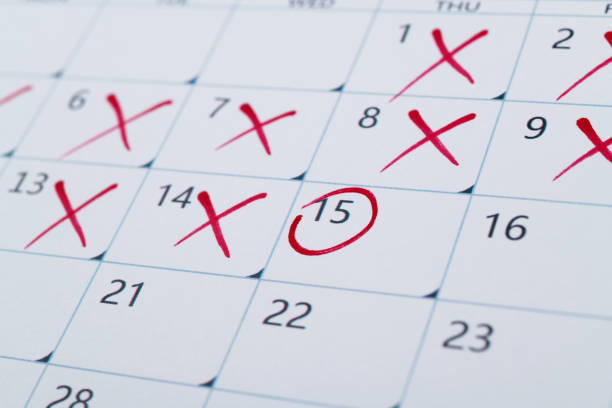 istock Calendar page with cross shape 1436035553