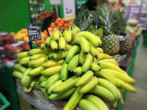 Supermarket shopping grocery banana fruits
