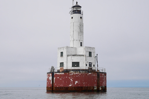 Cleveland Ledge Lighthouse, Buzzards Bay, Cape Cod, Massachussets.