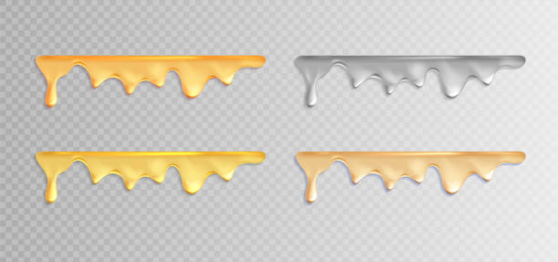 istock Liquid gold and silver, drops of precious metals 1436049037