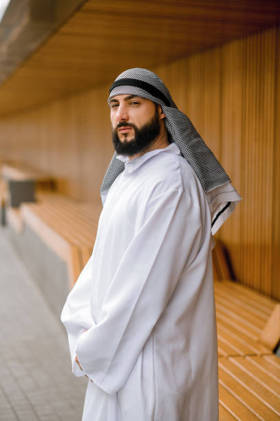 Young man. Middle eastern young man in traditional clothing
