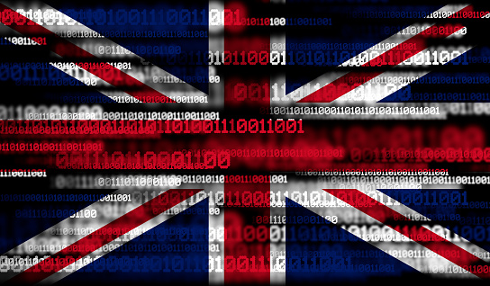 Flag Of United Kingdom On Binary Code Stock Illustration - Download ...