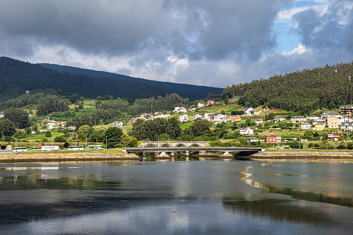 Vista panorámica de Viveiro con río y viviendas. Lugo, Galicia, España photo