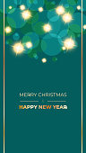 istock Merry Christmas and Happy New Year card vector template 1436055368