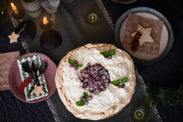 istock Christmas cake Pavlova 1436062569