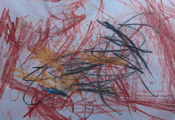 istock Colorful abstract by a toddler 1436076277