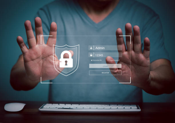 istock Don't use Unsecured password too easy to hack with low protection. 1436078030