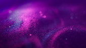 istock Swirly Particles - Purple, Blue - Glitter Background 1436078669