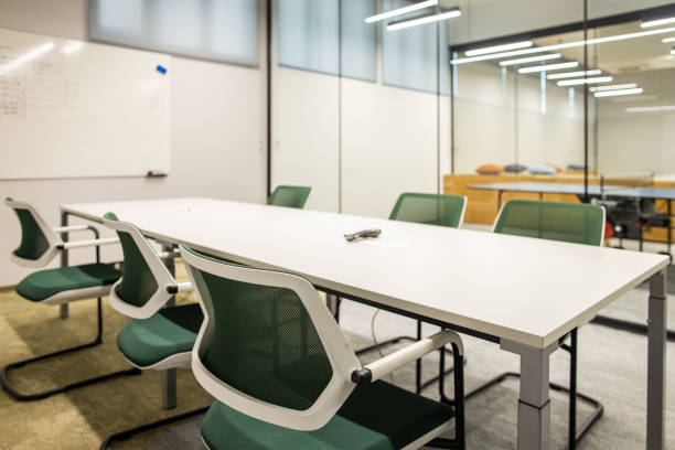 istock Empty meeting room in an office building 1436083336