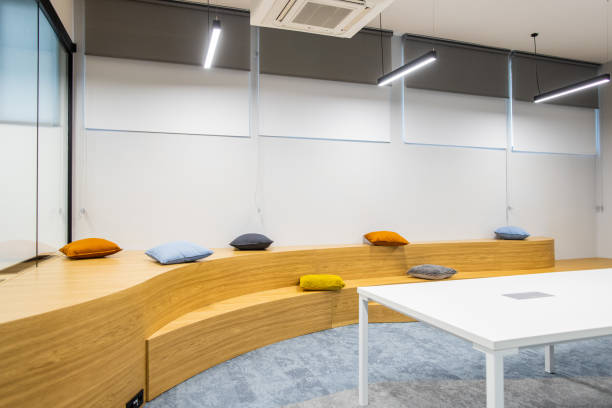 istock Empty leisure area in an office building 1436083403