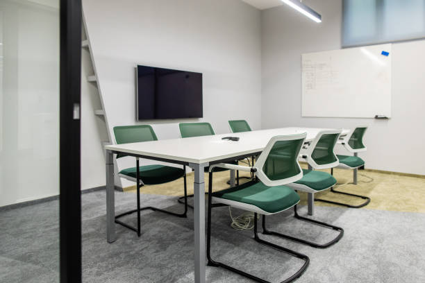 istock Empty meeting room in an office building 1436083404