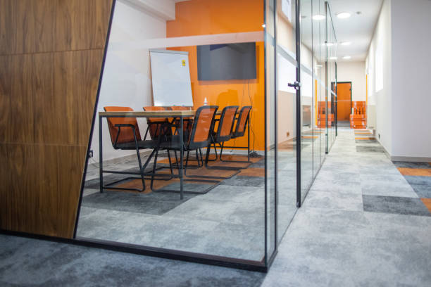 istock Empty meeting room in an office building 1436083450