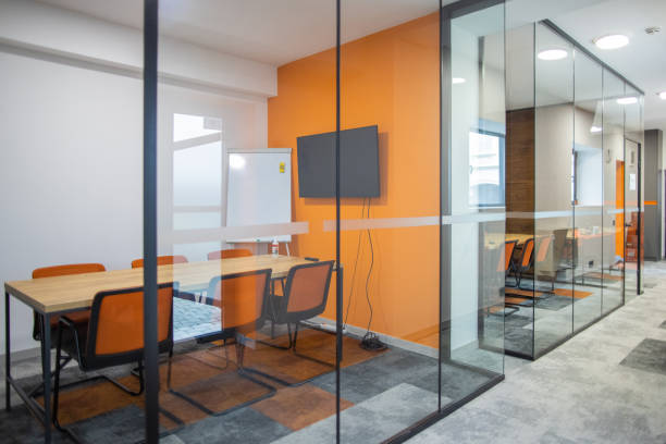 Empty meeting room in an office building