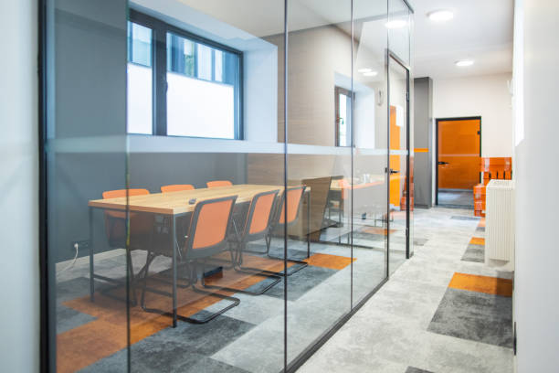 istock Empty meeting room in an office building 1436083718