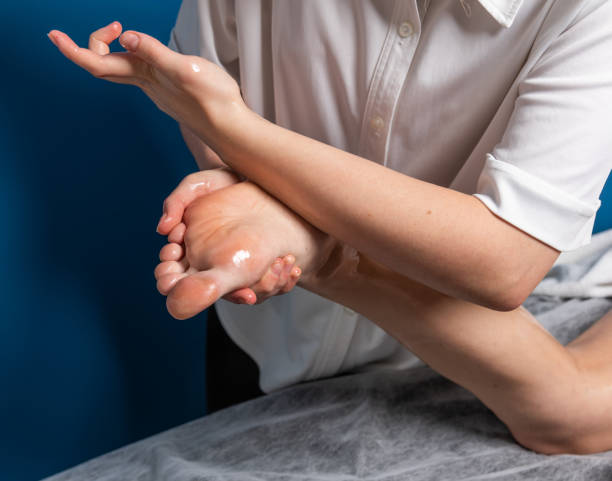 istock Feet massage for relaxing and good health 1436086191