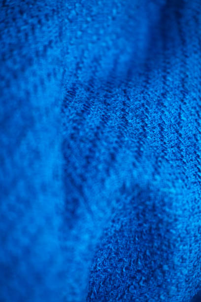 istock Close up on dark blue tweed. 1436087150
